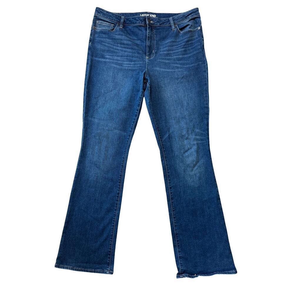 LAND'S END BOOTCUT Womans Jeans/Pants MID RISE, Bootcut; WOMEN'S 18
